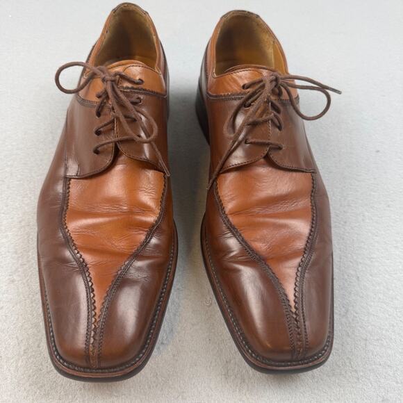Johnston & Murphy Oxford Derby Shoes Mens 9.5M Brown Two-Tone Split Toe Leather main image 11